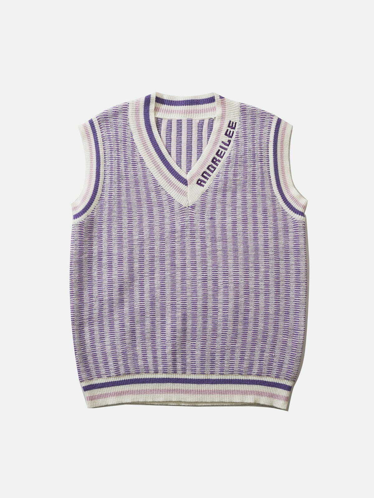 ANDREILEE' Y2K Sweater Vest - Retro 90s Grunge Outfit for Summer Parties & Casual Looks