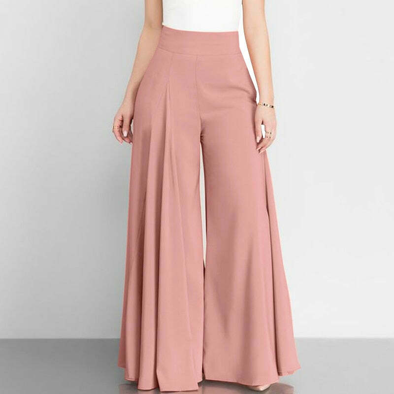 Chic Y2K High Waist Wide Leg Pants - Vintage Aesthetic, Grunge Style, and Coquette Vibes