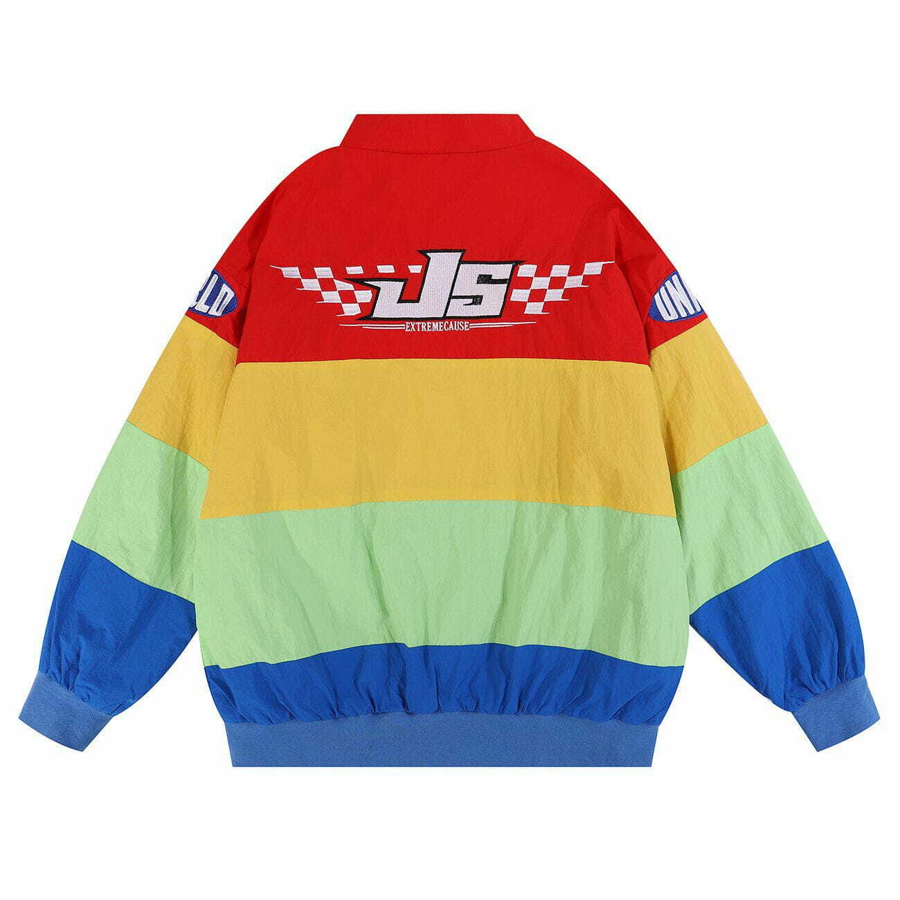 Colorful Y2K Embroidery Jacket - Retro 90s Grunge Style for Summer Parties & Outfits