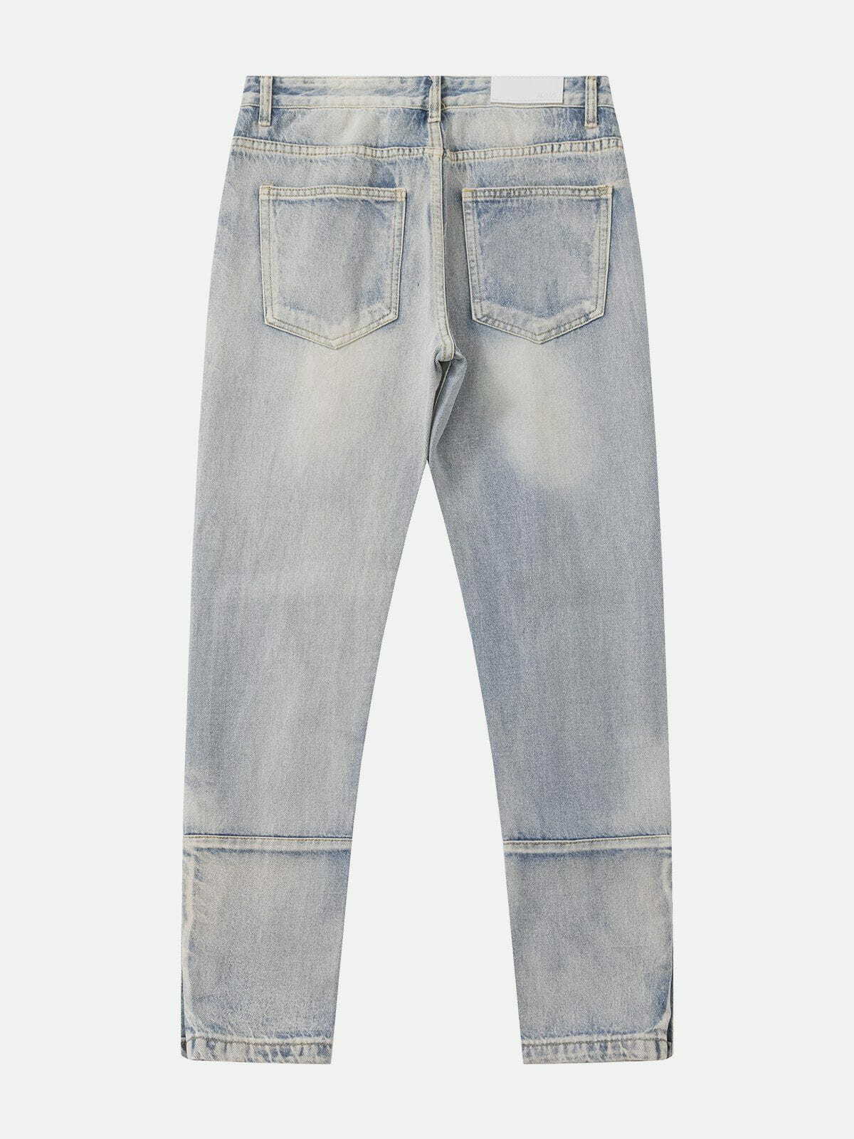 Distressed Washed Y2K Jeans - Retro 90s Grunge Outfit for Summer Parties & Casual Looks