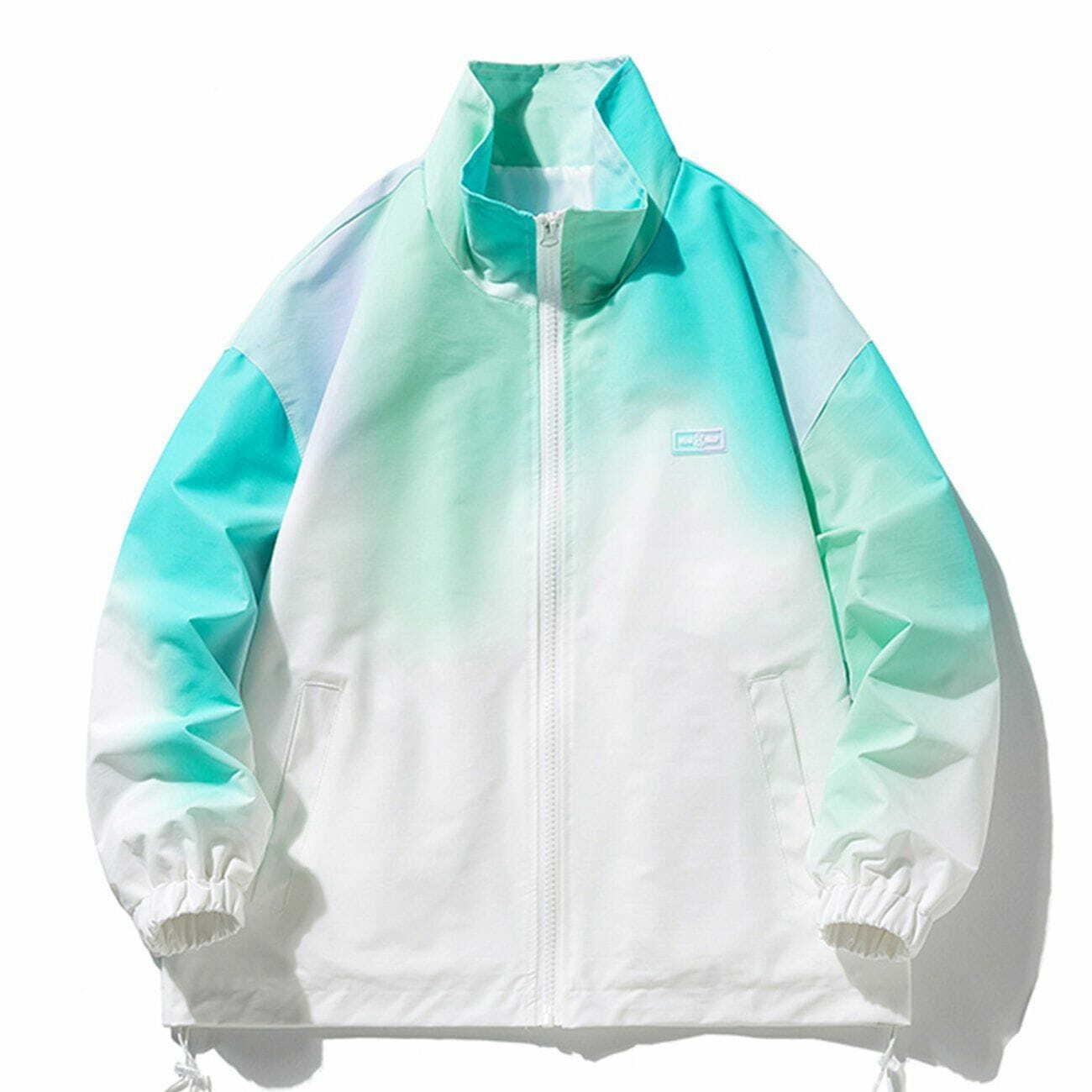 Gradient Rainbow Y2K Jacket - Retro 90s Grunge Summer Outfit for Y2K Party Vibes