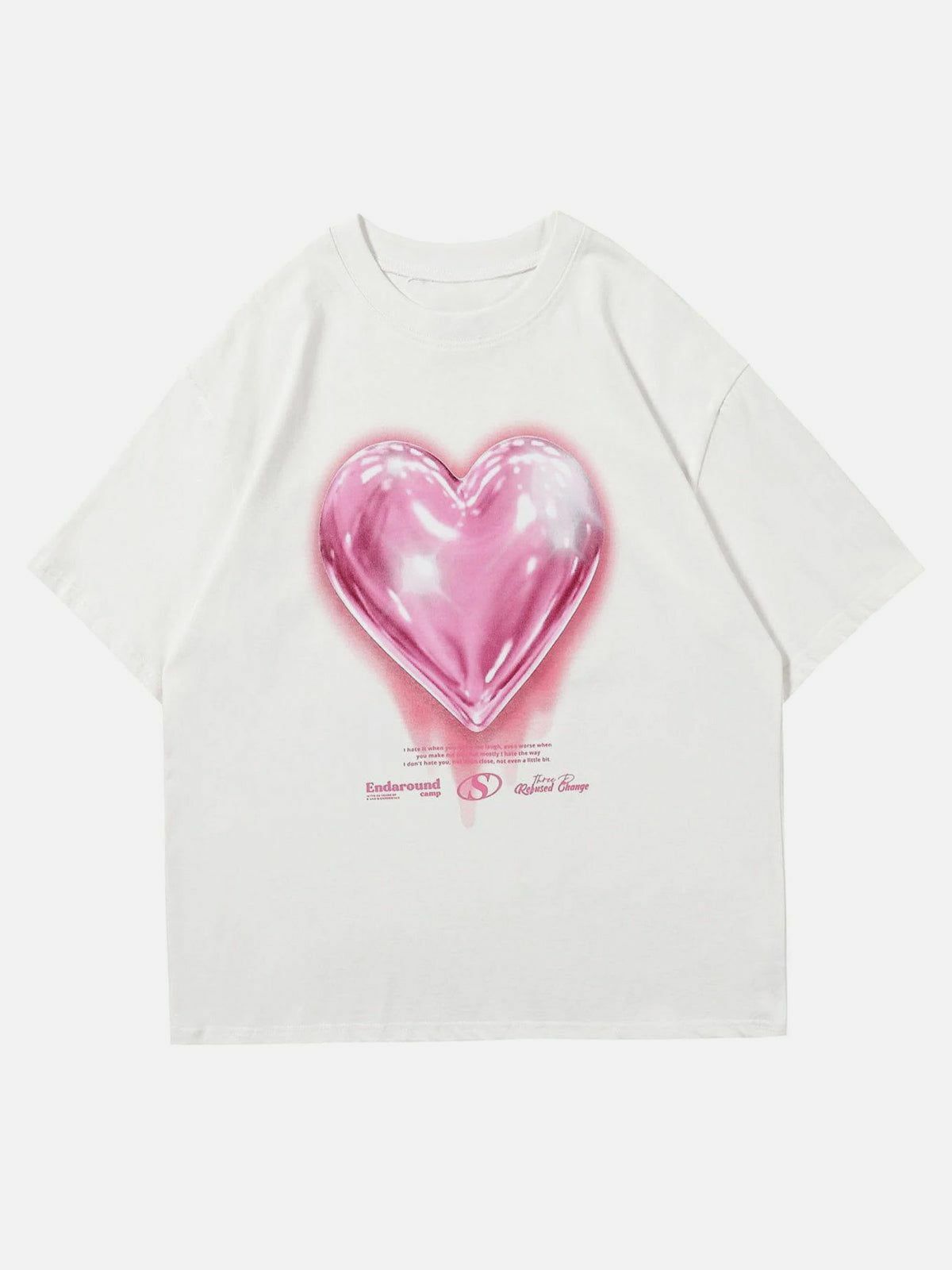 Love Balloon Y2K Graphic Tee - Retro 90s Summer Outfit, Grunge Style Baby Tee