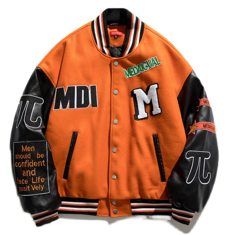 MEDAIGUAL Orange Y2K Grunge Jacket - Retro 90s Summer Outfit for Y2K Party Vibes