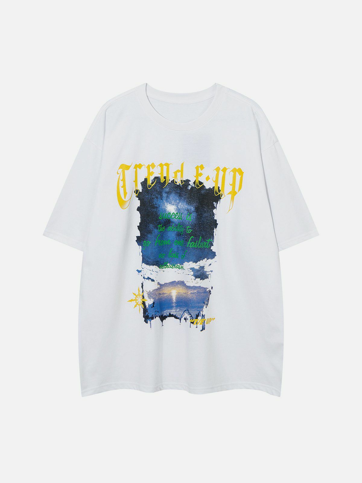 Sky Letter Print Y2K Tee - Retro 90s Grunge Top for Summer Outfits & Party Vibes