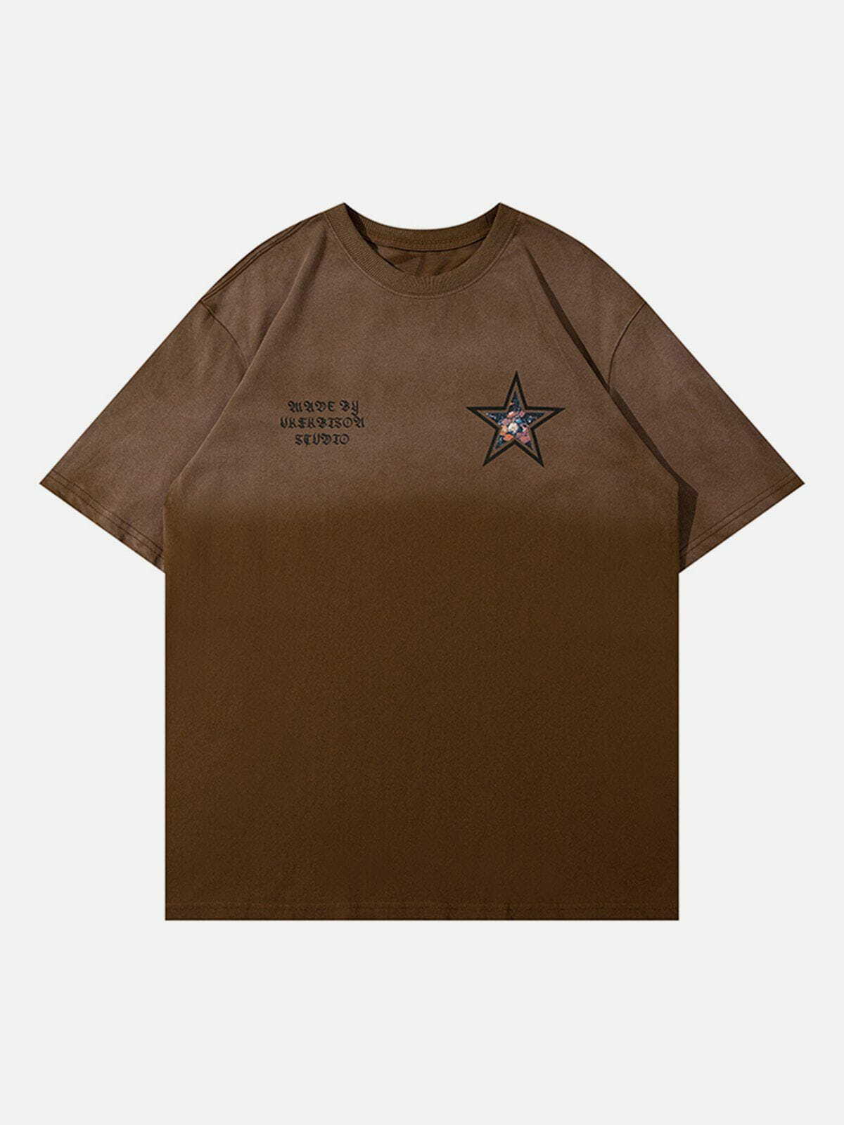 Star Gradient Y2K Tee - Retro 90s Grunge Top for Summer Parties & Casual Outfits