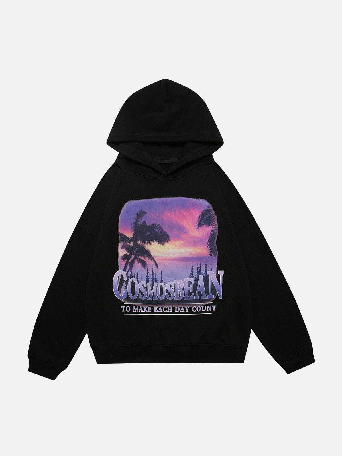 Sunset Print Y2K Hoodie - Retro 90s Grunge Style for Summer Parties & Outfits