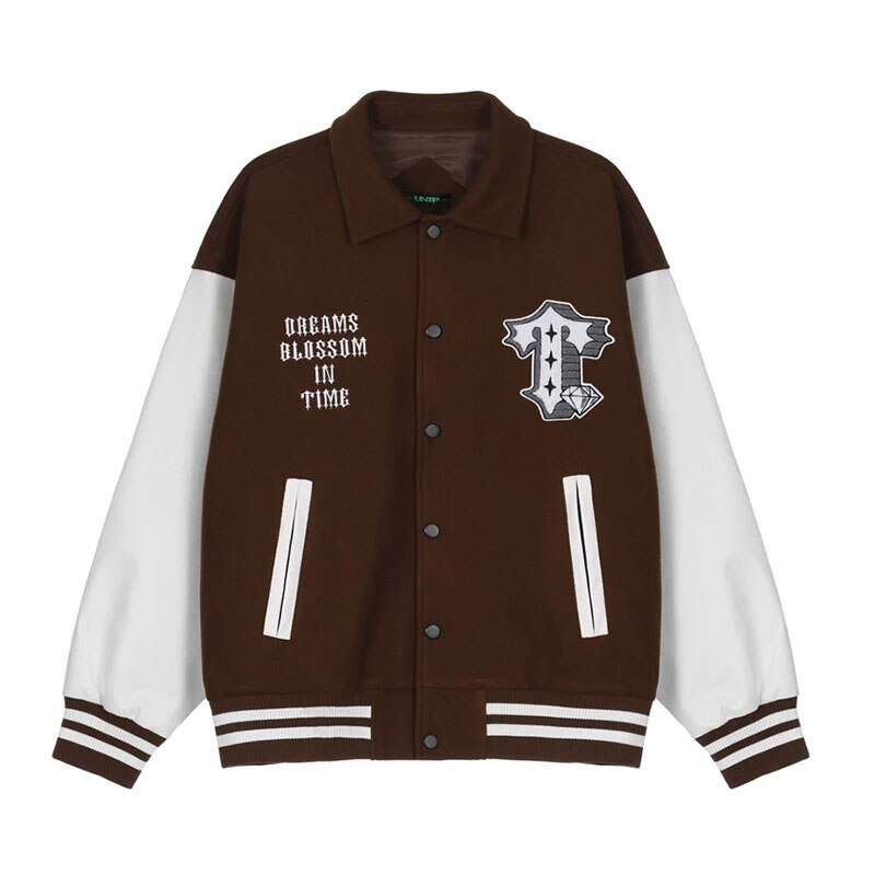 TIME MONEY Y2K Varsity Jacket - Retro 90s Grunge Outfit for Summer Parties & Clubbing