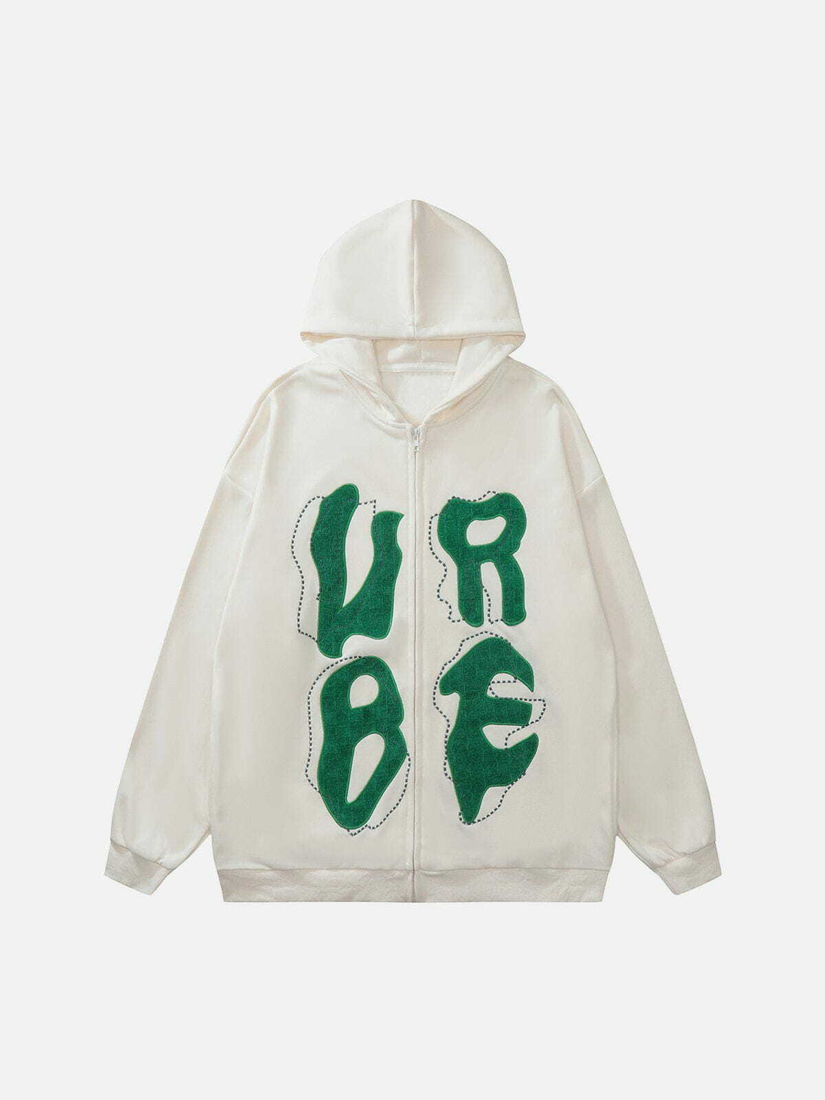 URBE' Y2K Print Loose Hoodie - Retro 90s Grunge Summer Outfit for Trendy Women