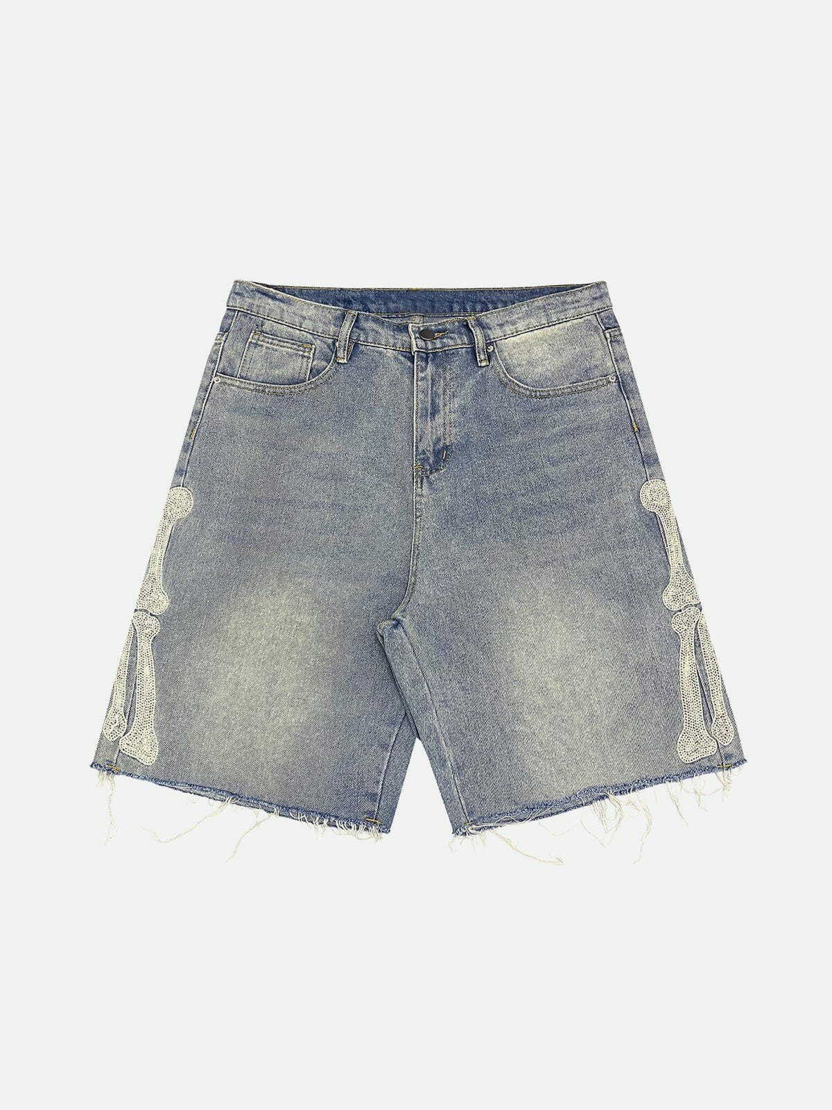 Vintage Washed Y2K Grunge Shorts - Retro 90s Summer Outfit for Y2K Fashion Lovers