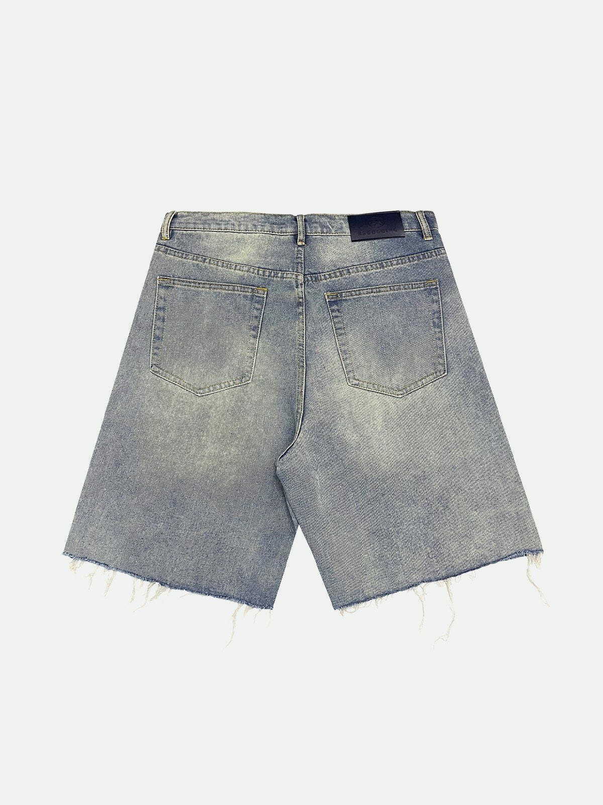 Vintage Washed Y2K Grunge Shorts - Retro 90s Summer Outfit for Y2K Fashion Lovers