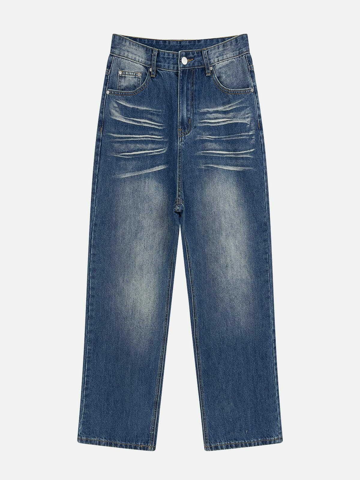 Vintage Washed Y2K Jeans - Retro 90s Grunge Outfit Essential for Summer Parties