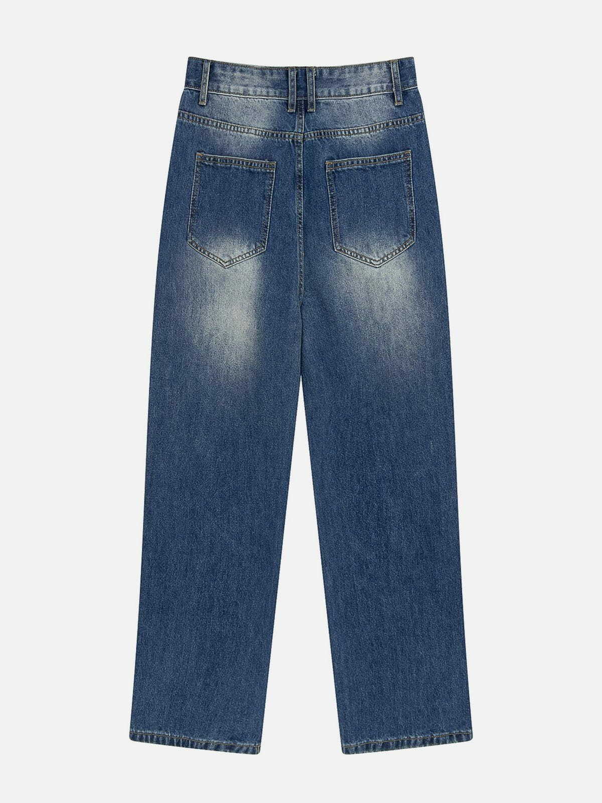 Vintage Washed Y2K Jeans - Retro 90s Grunge Outfit Essential for Summer Parties