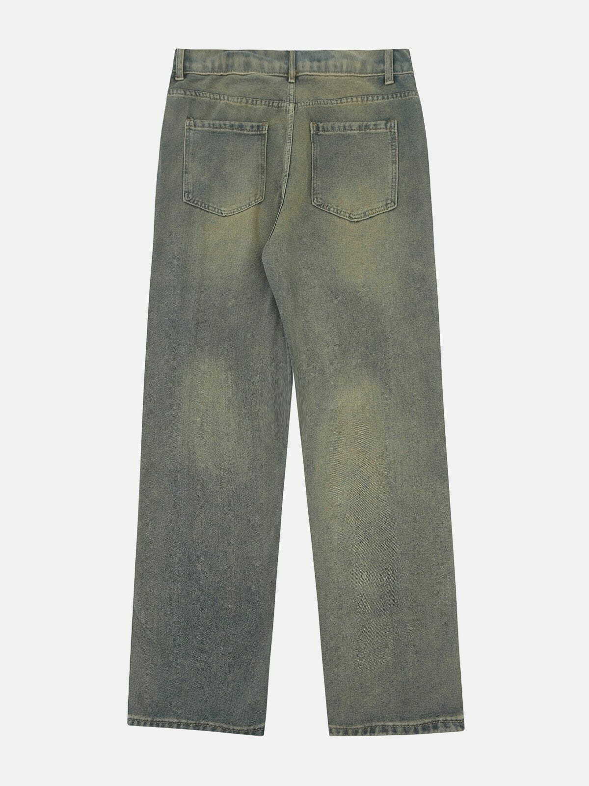 Vintage Washed Y2K Jeans - Retro 90s Grunge Outfit for Summer Parties & Casual Looks