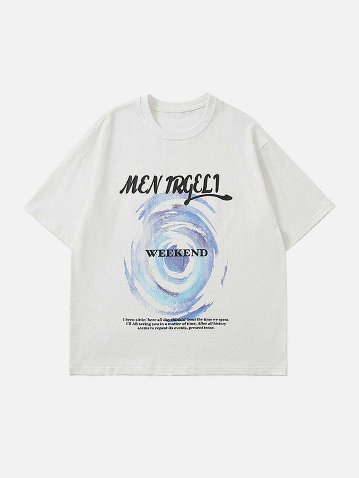 Whirlpool Print Y2K Baby Tee - Retro 90s Grunge Summer Outfit for Y2K Vibes