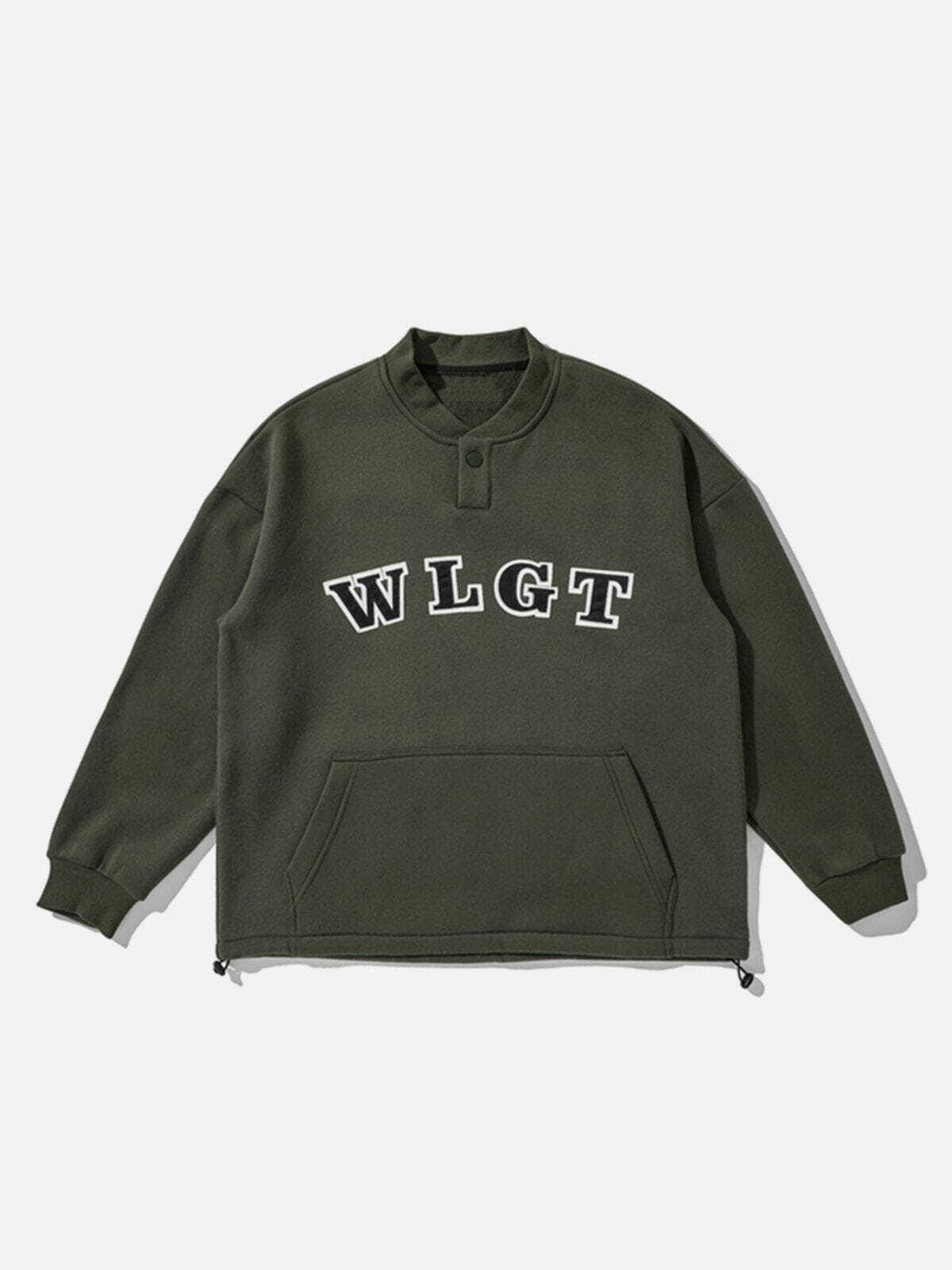 WLGT Labeling Sweatshirt - Y2K Grunge Style, Retro 90s Fashion, Perfect for Summer Outfits