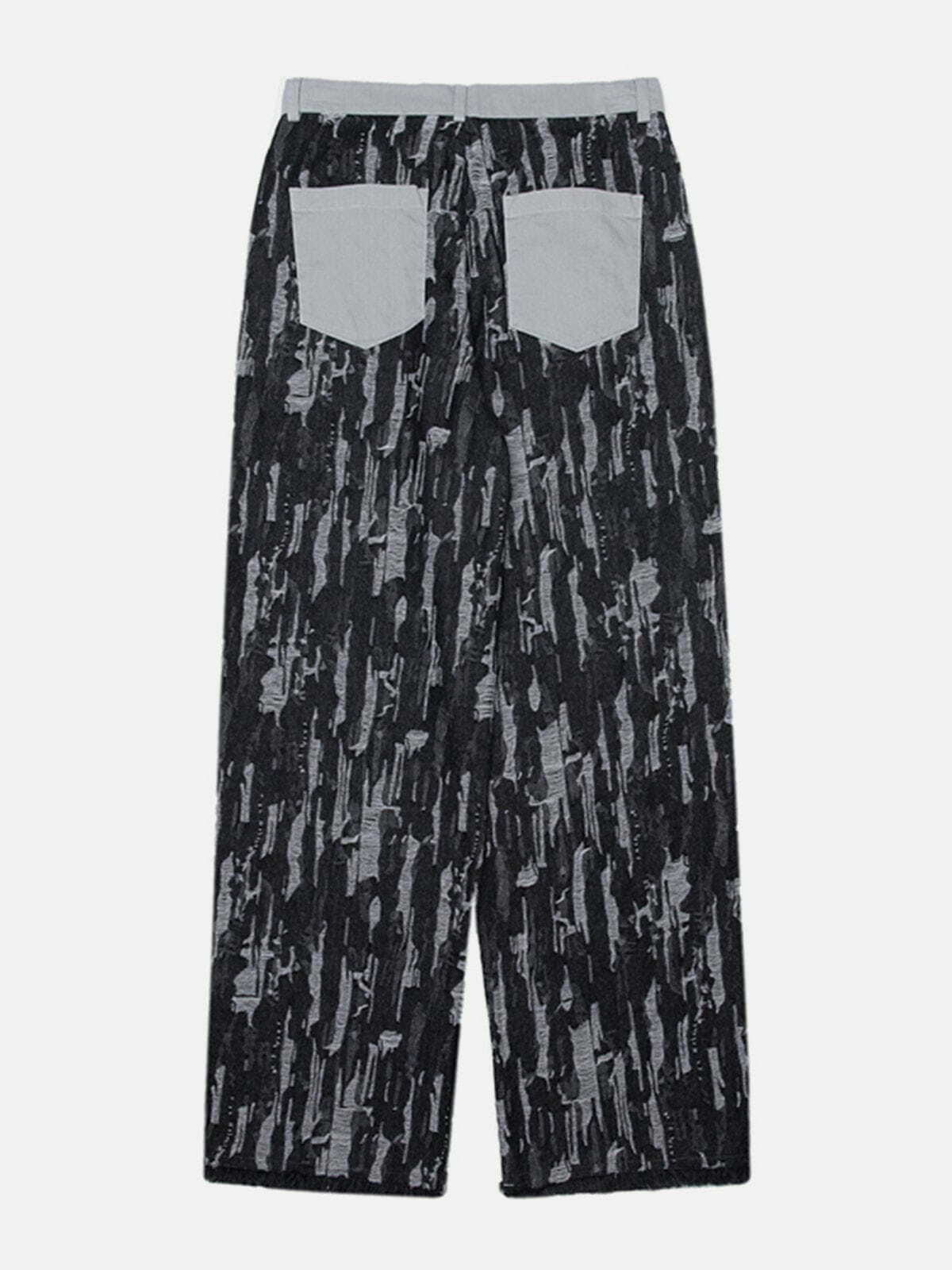 Y2K All-Over Print Jeans: Retro 90s Grunge Outfit for Summer Parties & Club Nights