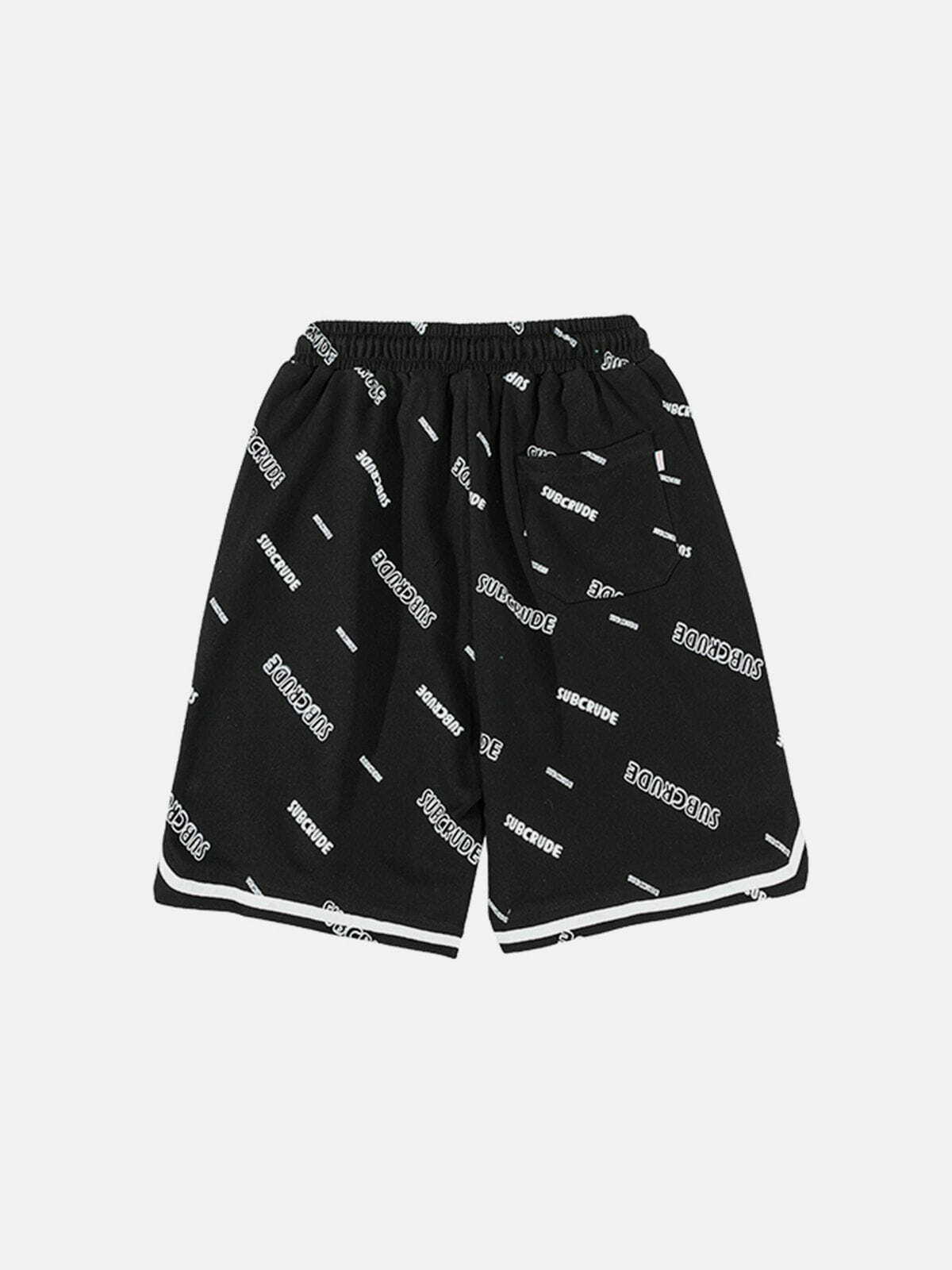 Y2K All-Over Print Shorts - Retro 90s Grunge Summer Outfit for Y2K Party & Beach Vibes