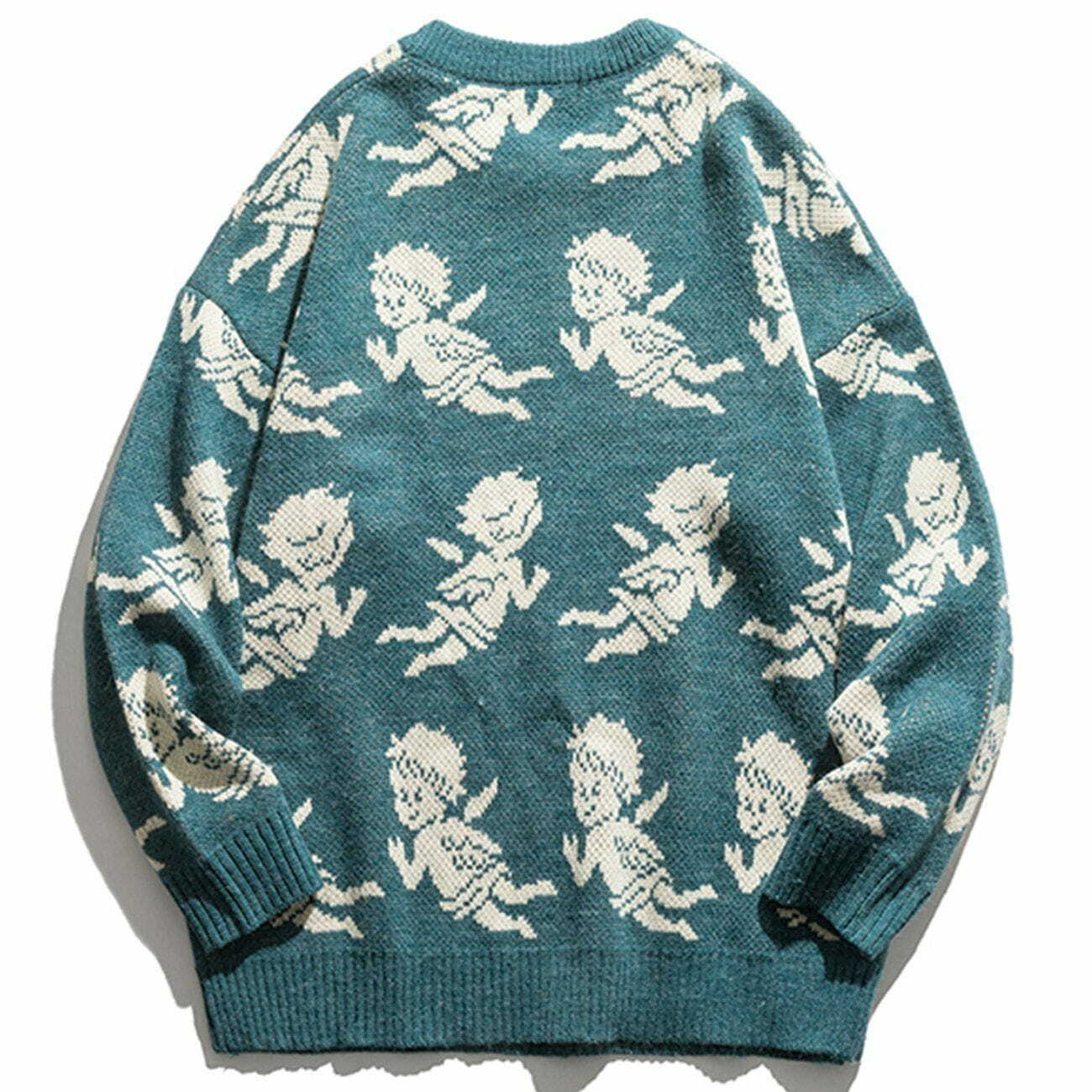 Y2K Angel Baby Knit Sweater - Retro 90s Grunge Style for Summer Parties & Outfits