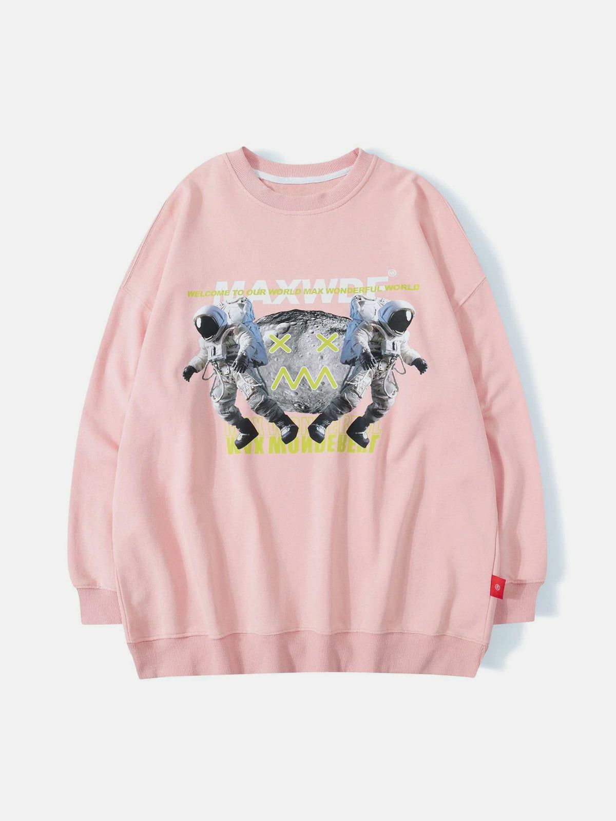 Y2K Astronaut Print Sweatshirt - Retro 90s Grunge Style for Summer Parties & Outfits