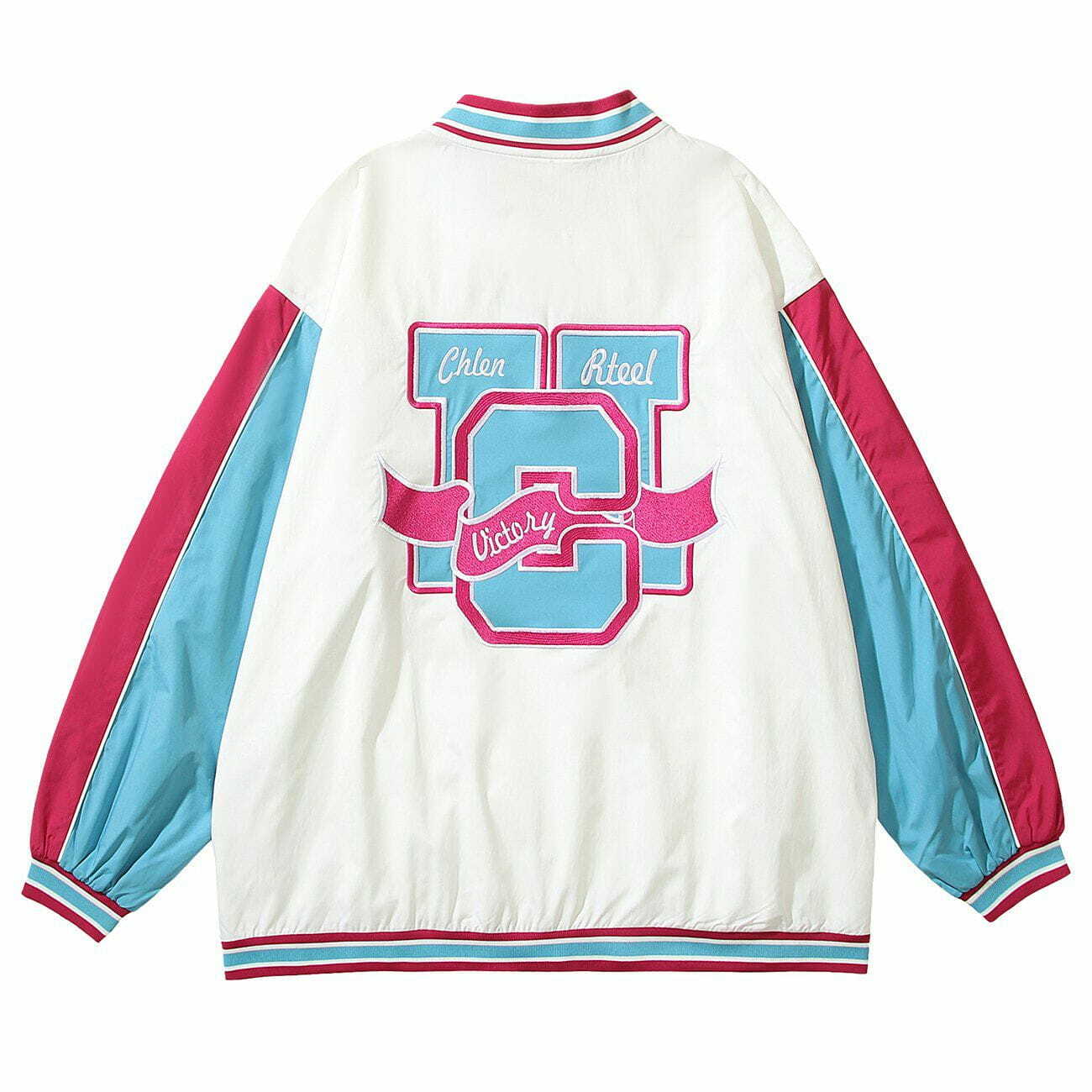 Y2K Back Letter Embroidery Jacket - Retro 90s Grunge Outfit for Summer Parties