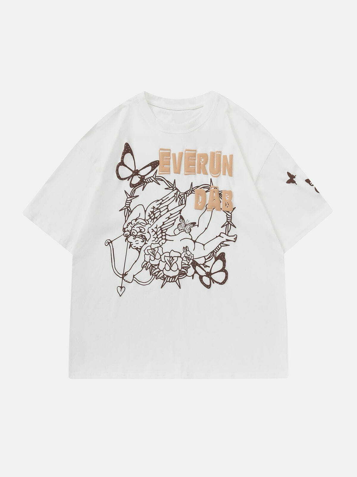 Y2K Butterfly Cupid Tee - Retro 90s Grunge Top for Summer Parties & Y2K Outfits