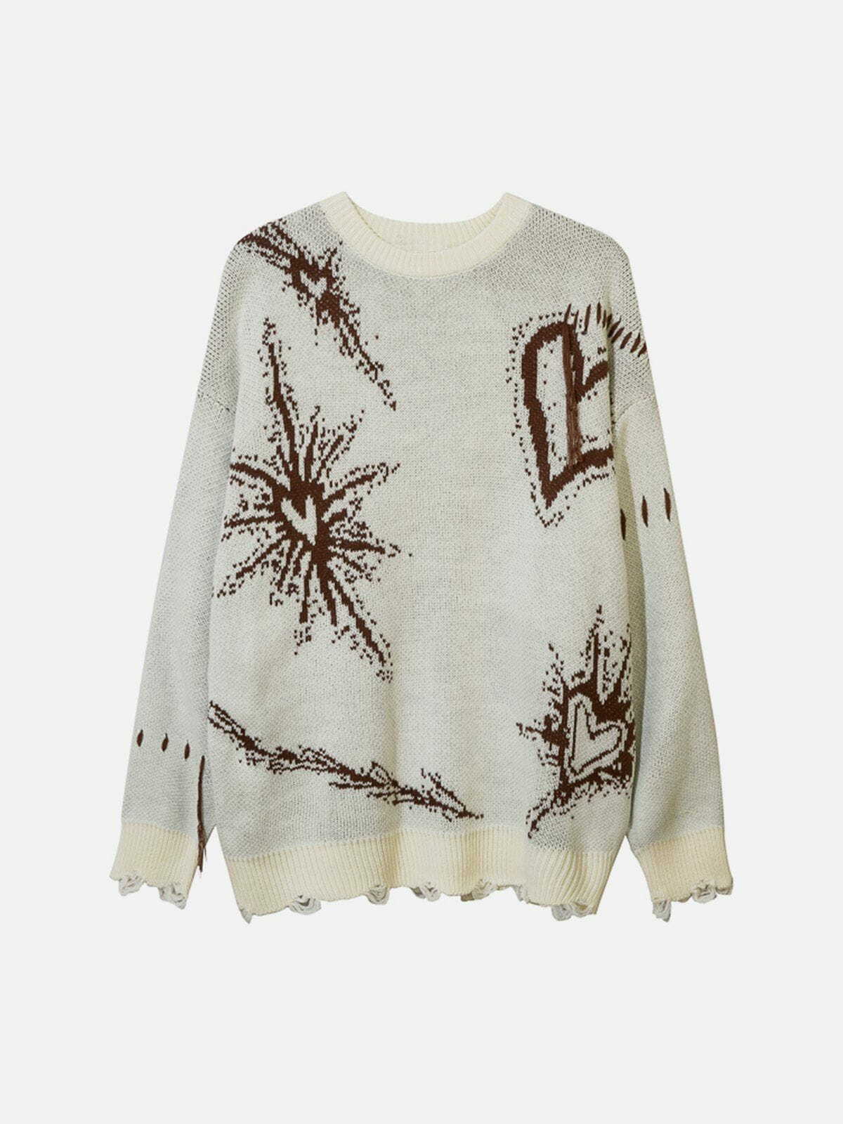 Y2K Butterfly Embroidery Sweater - Retro 90s Grunge Top for Summer Party Outfits