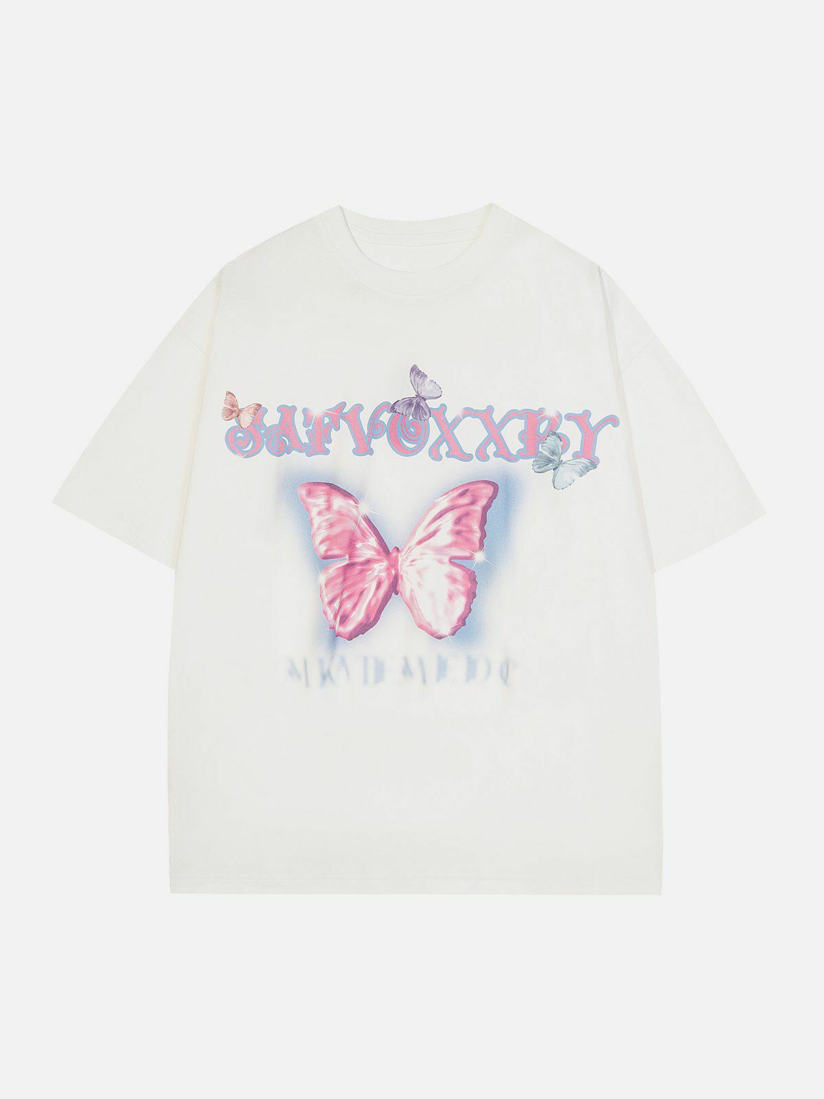 Y2K Butterfly Graphic Tee - Retro 90s Grunge Summer Outfit for Y2K Party Vibes