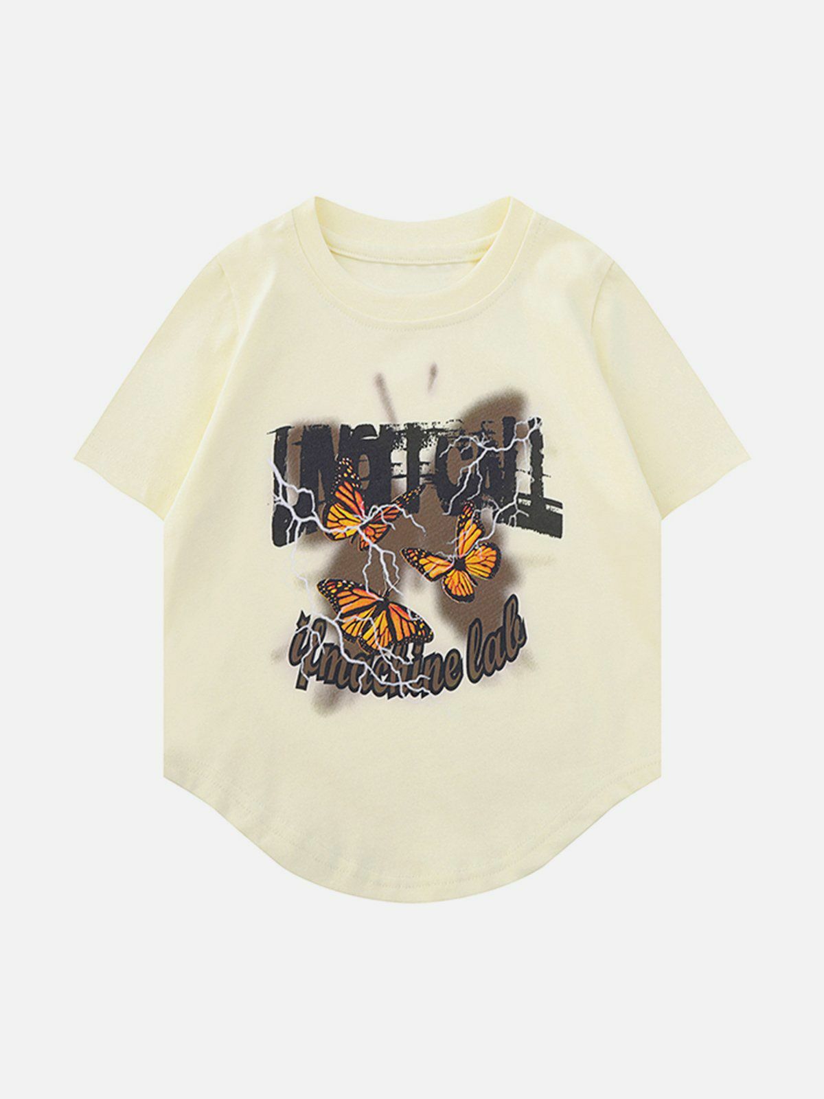 Y2K Butterfly Print Tee - Retro 90s Grunge Summer Outfit for Y2K Party & Club Looks