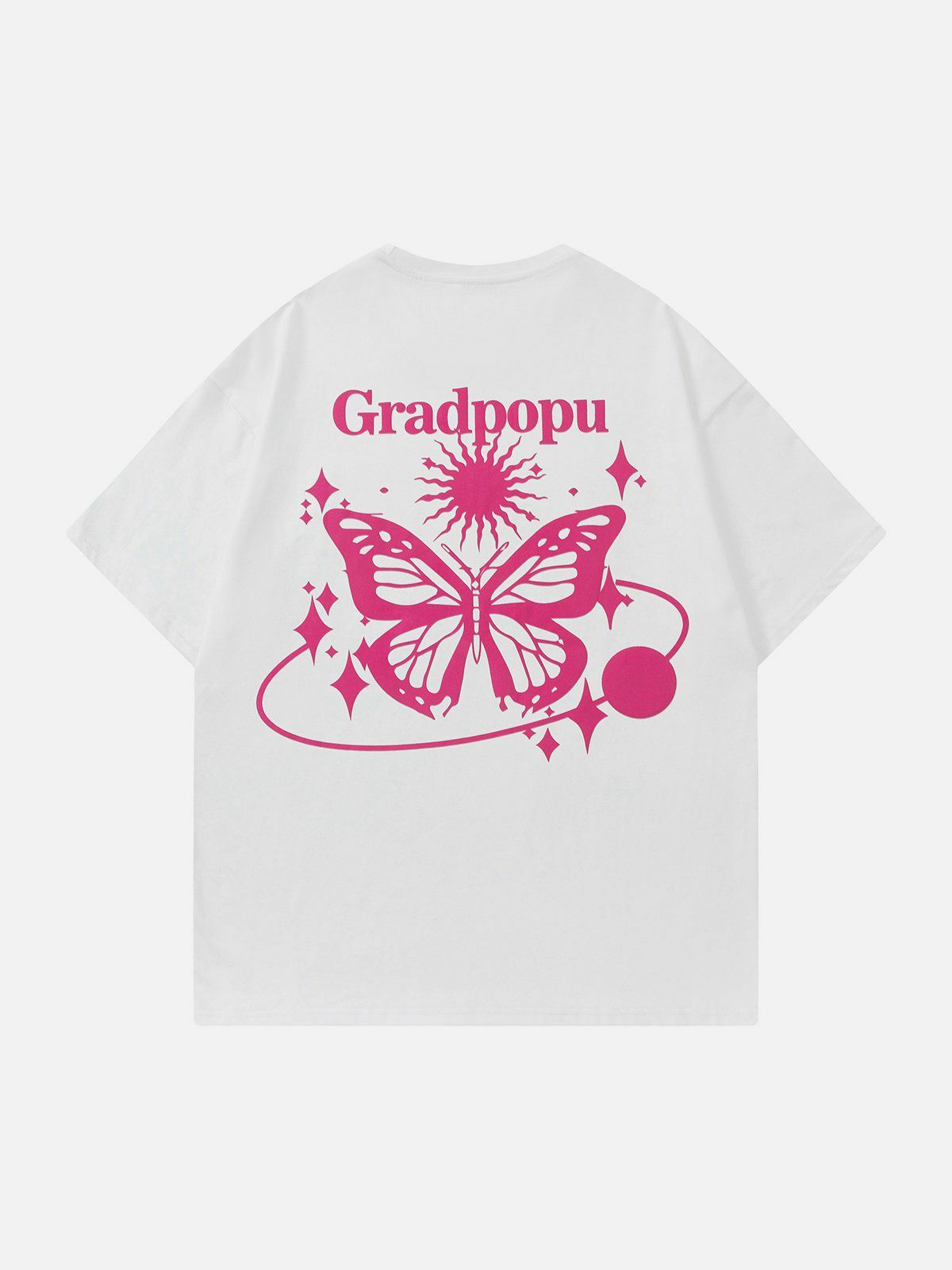 Y2K Butterfly Print Tee - Retro 90s Grunge Top for Summer Outfits & Party Vibes