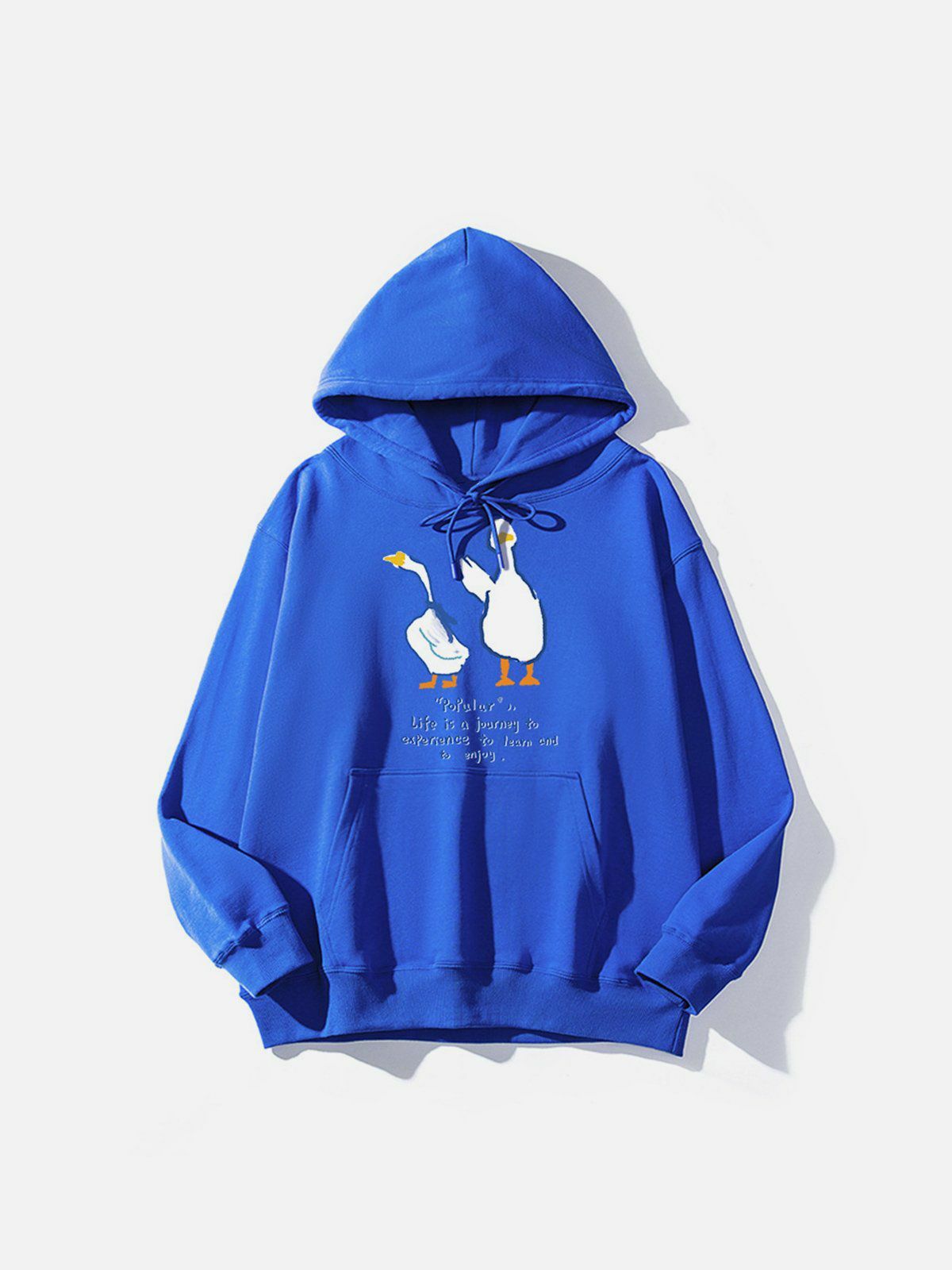 Y2K Cartoon Goose Print Hoodie - Retro 90s Grunge Style for Summer Outfits & Parties