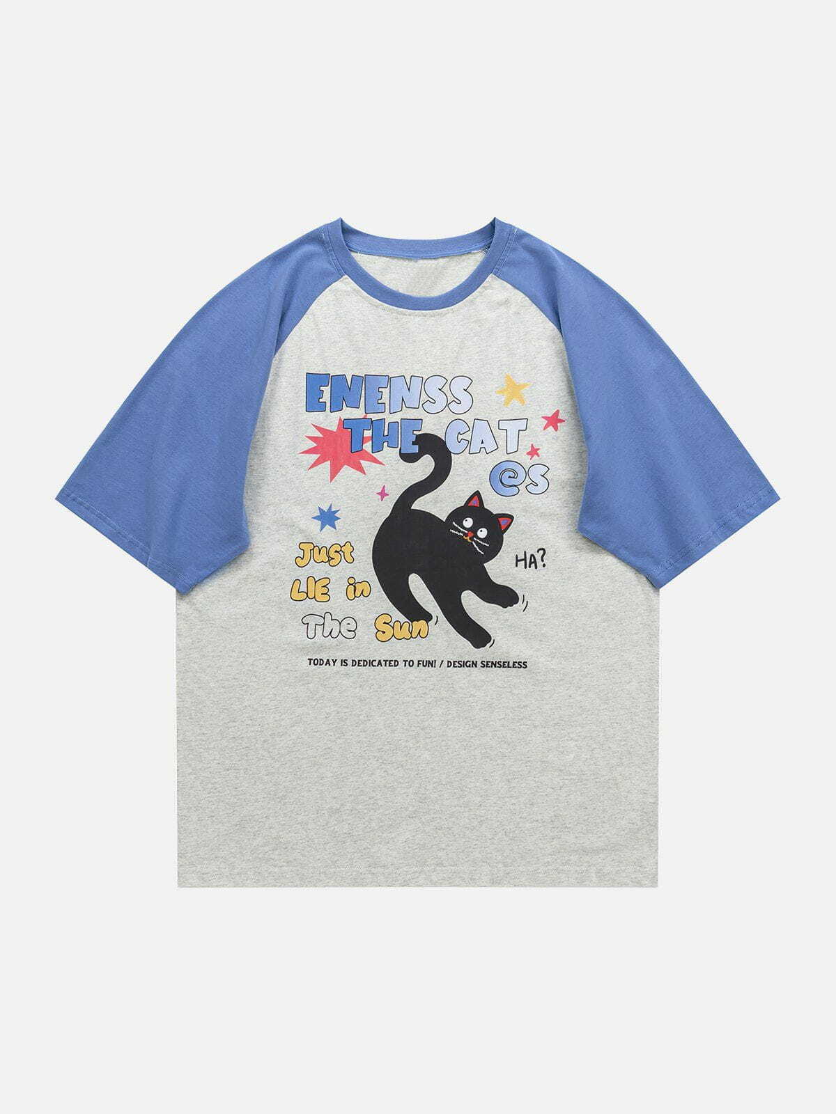 Y2K Cute Cat Print Baby Tee - Retro 90s Grunge Summer Outfit for Y2K Fashion Lovers