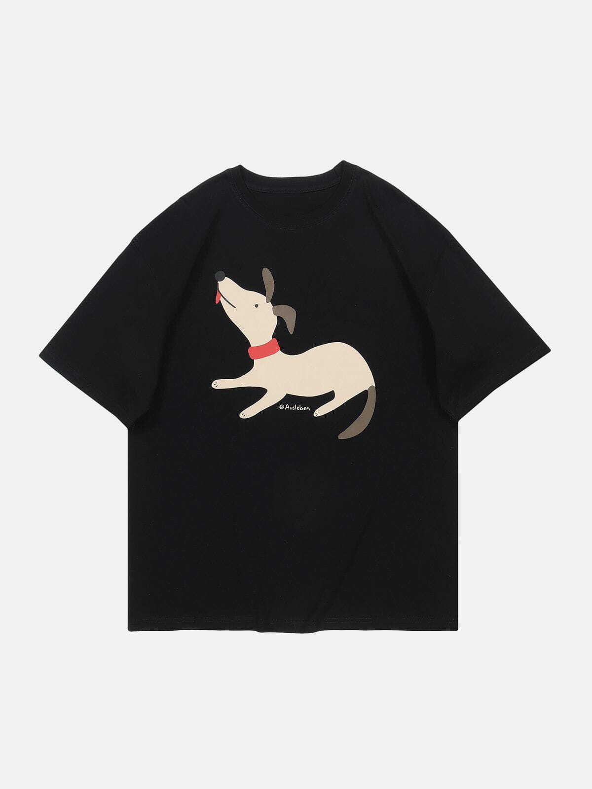 Y2K Cute Dog Graphic Tee - Retro 90s Summer Outfit, Grunge Style Baby Tee for Y2K Vibes