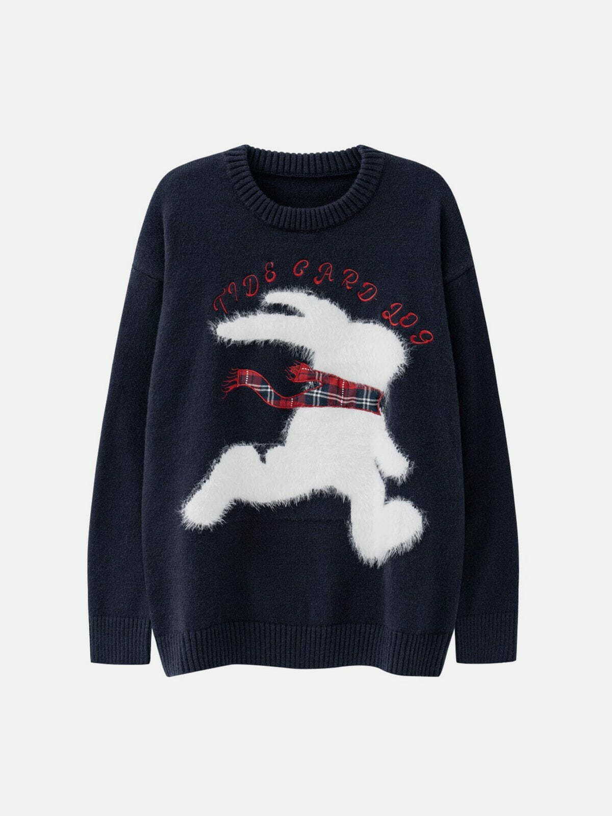 Y2K Cute Rabbit Sweater - Retro 90s Grunge Style for Summer Outfits & Party Looks