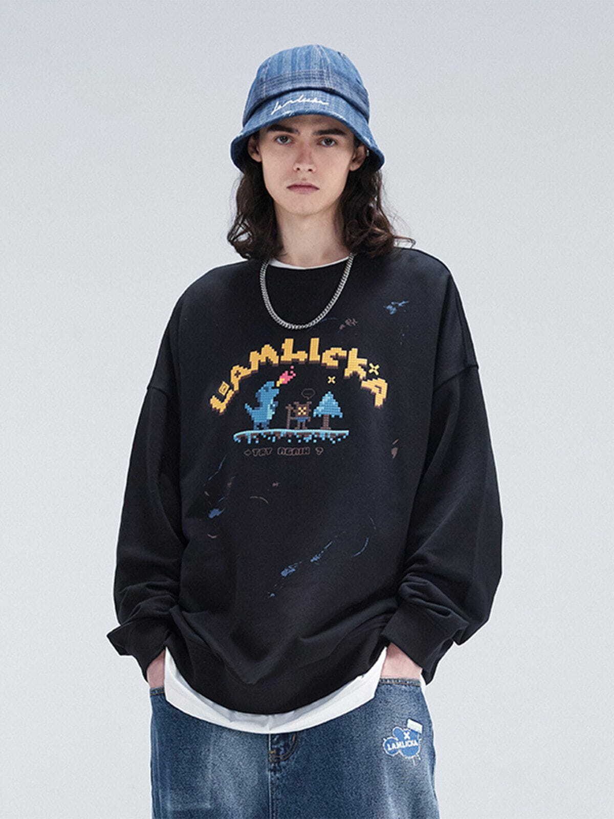 Y2K Dinosaurs Graphic Sweatshirt - Retro 90s Grunge Style for Summer Parties & Outfits