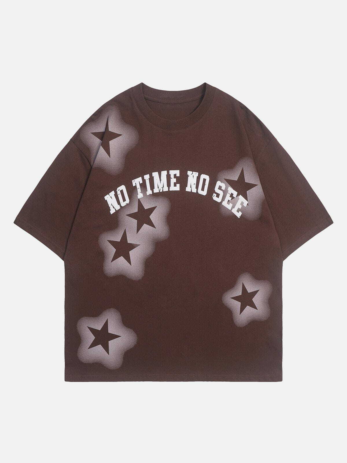 Y2K Dip-Dye Star Tee - Retro 90s Grunge Top for Summer Parties & Outfits