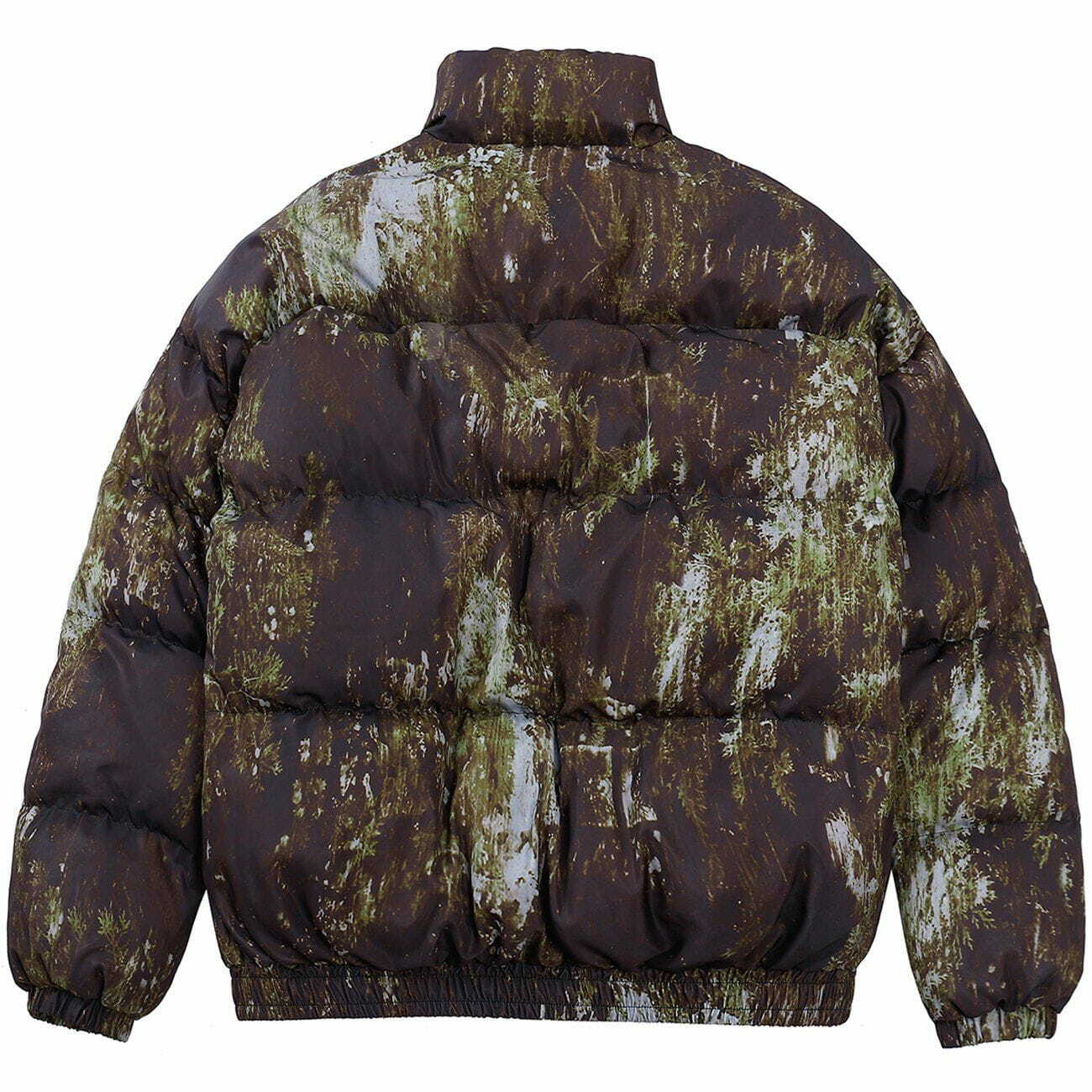 Y2K Embroidered Camouflage Jacket - Retro 90s Grunge Winter Coat for Y2K Outfits