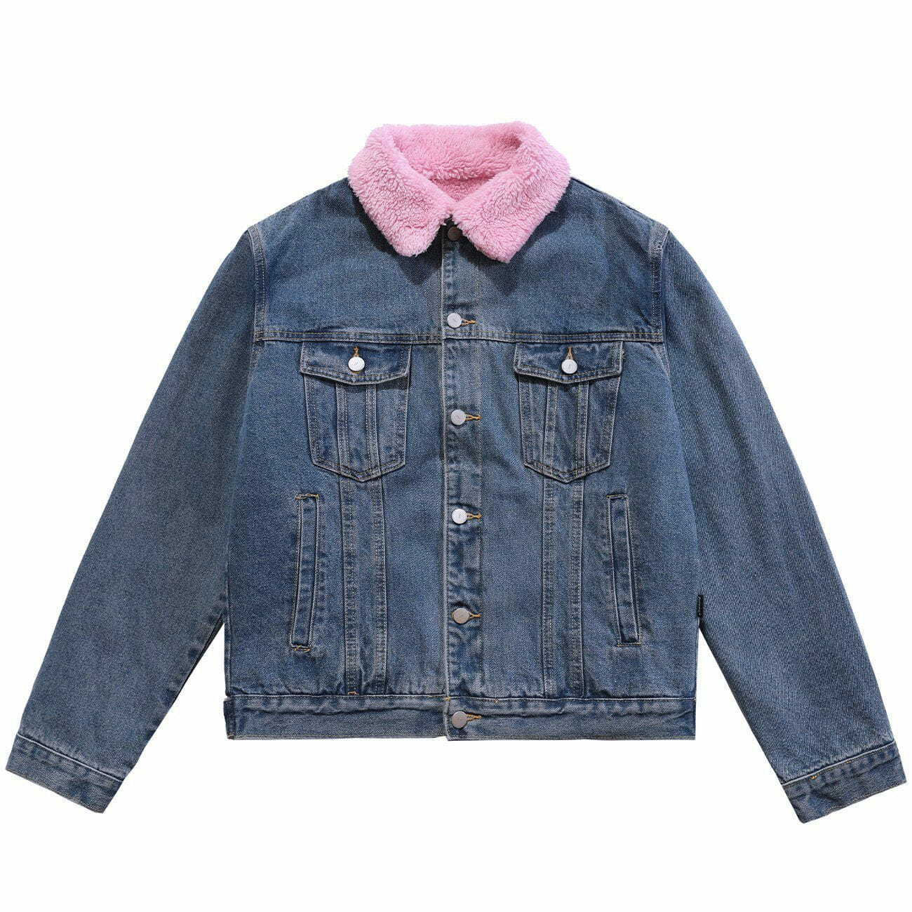 Y2K Embroidered Denim Jacket - Retro 90s Grunge Style for Summer Outfits & Parties