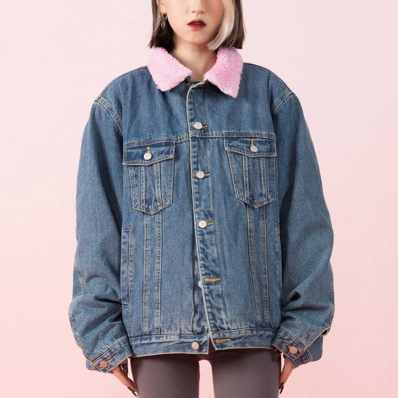 Y2K Embroidered Denim Jacket - Retro 90s Grunge Style for Summer Outfits & Parties