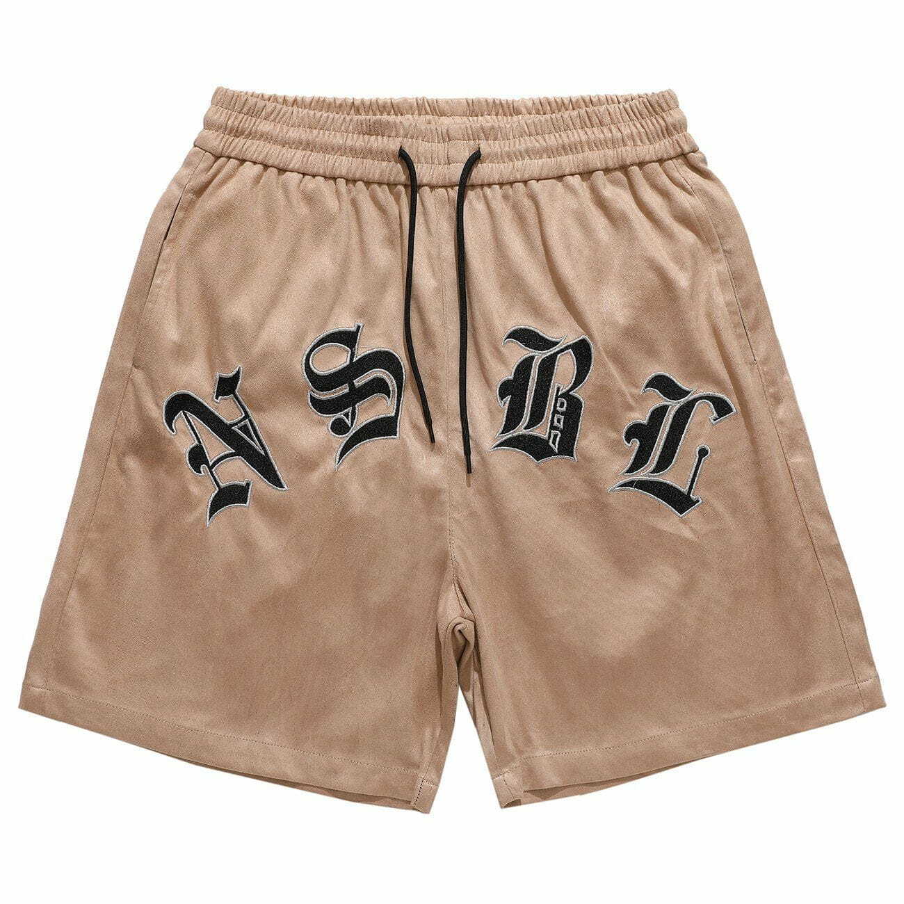 Y2K Embroidered Drawstring Shorts - Retro 90s Grunge Summer Outfit for Women