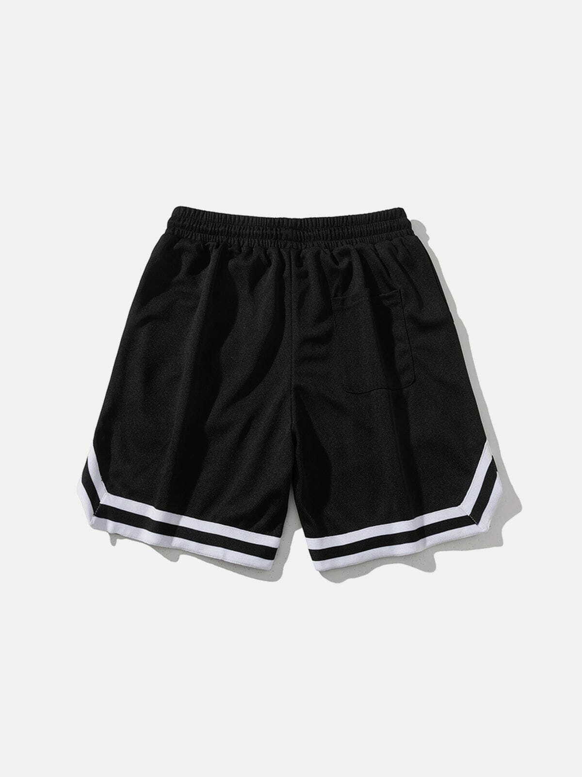 Y2K Embroidered Letters Sports Shorts - Retro 90s Grunge Summer Outfit for Women