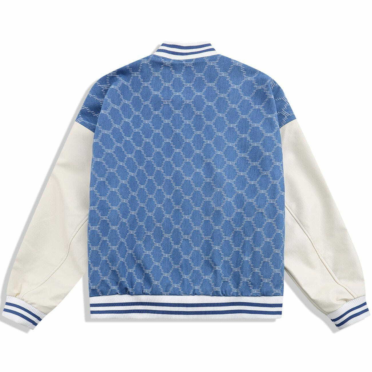 Y2K Embroidered Patchwork Varsity Jacket - Retro 90s Grunge Style for Summer Outfits