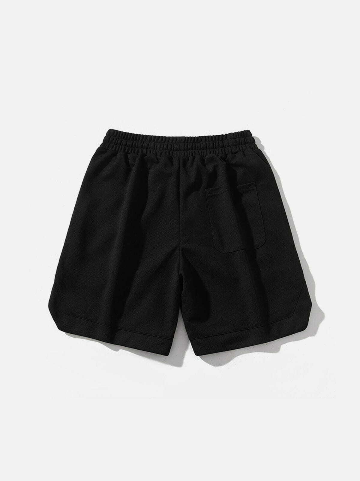 Y2K Embroidered Sports Shorts - Retro 90s Grunge Summer Outfit for Y2K Vibes