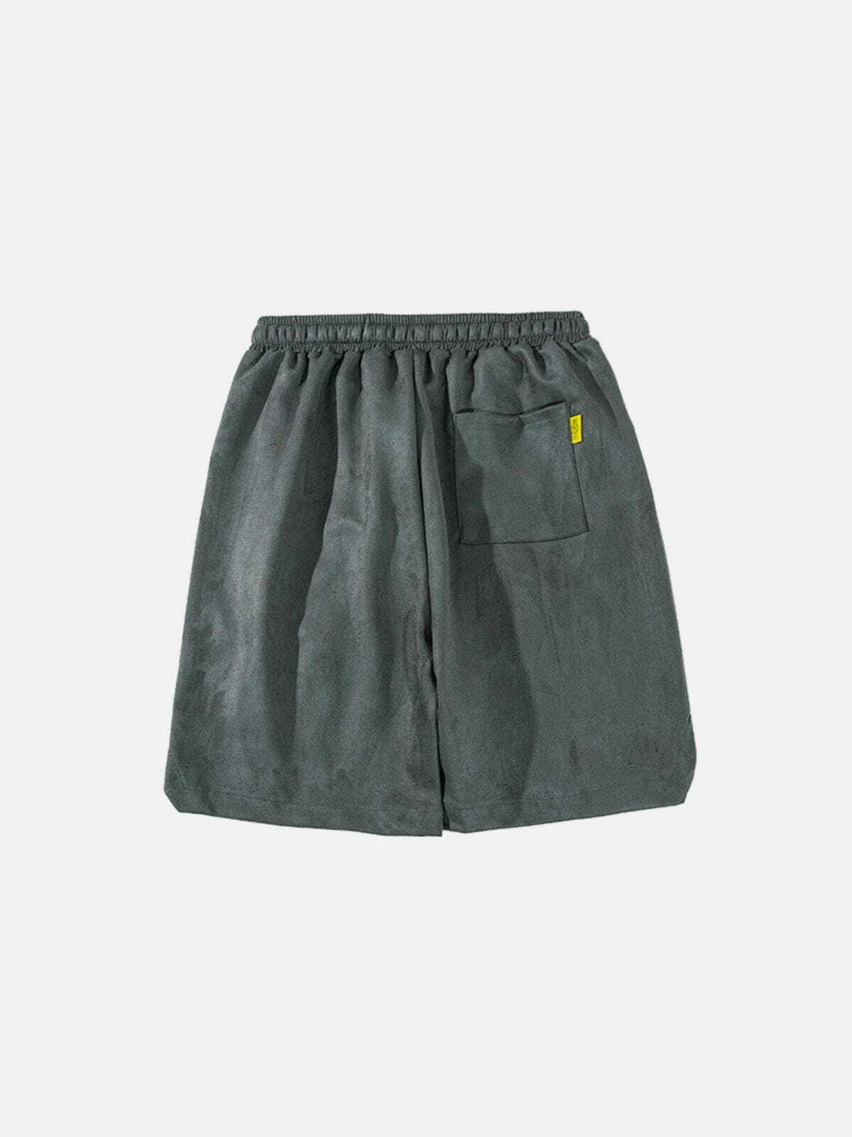 Y2K Embroidered Suede Shorts - Retro 90s Grunge Summer Outfit for Y2K Vibes