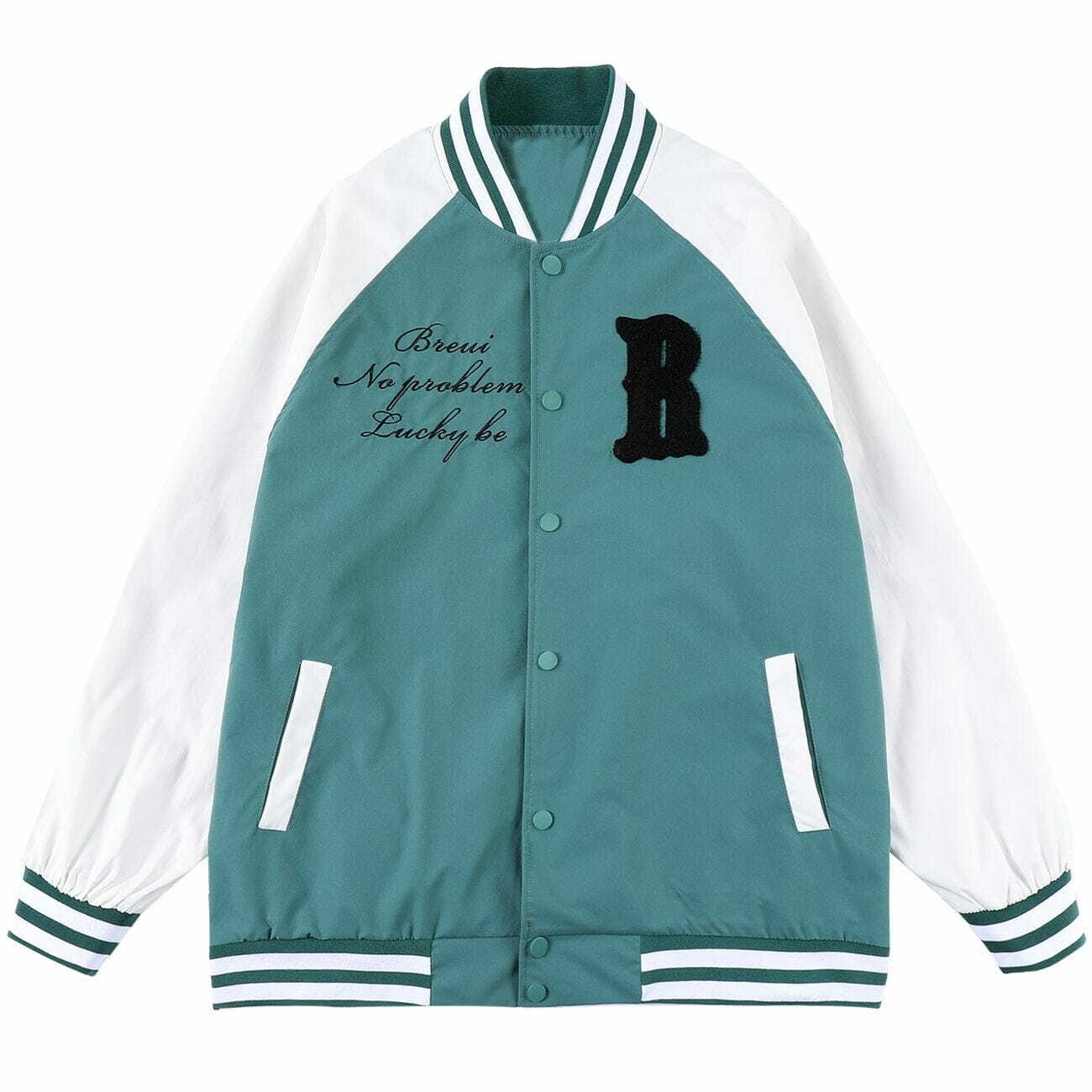 Y2K Embroidered Varsity Jacket - Retro 90s Grunge Style for Summer Parties & Outfits