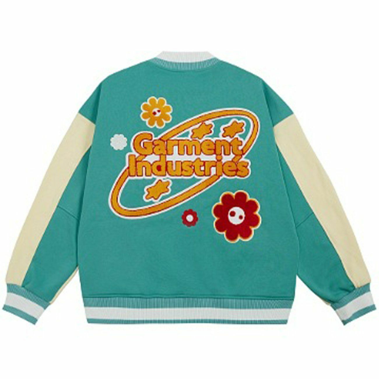 Y2K Embroidered Varsity Jacket - Retro 90s Grunge Style for Summer Parties & Outfits