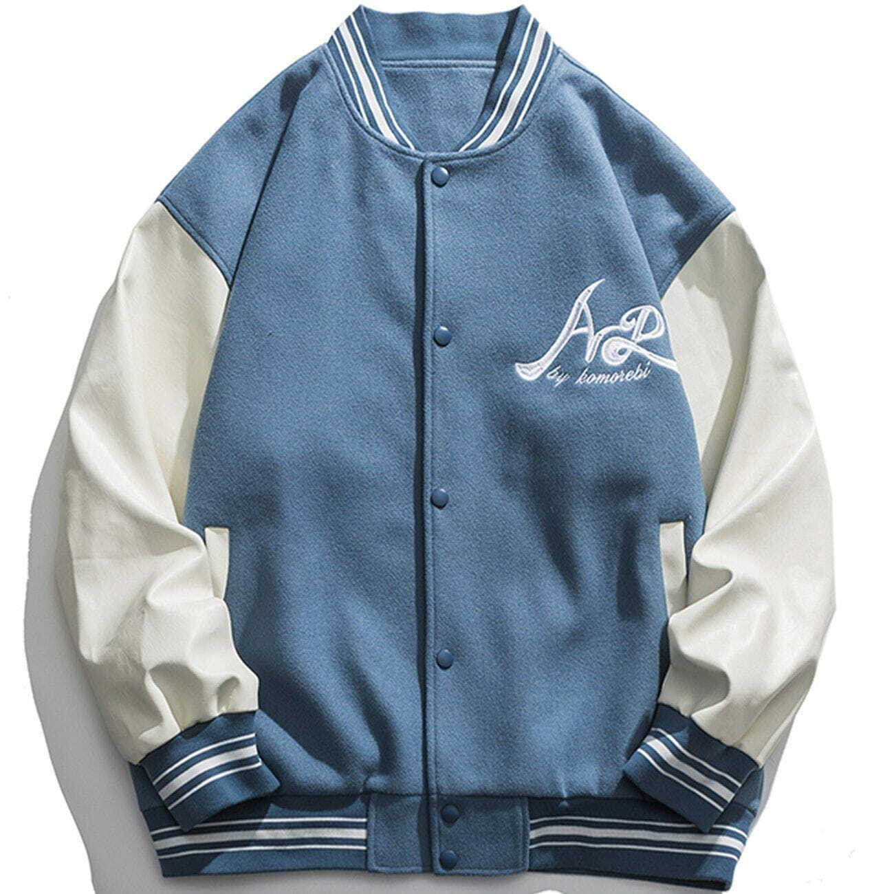 Y2K Embroidered Varsity Jacket - Retro 90s Grunge Style for Summer Parties & Outfits