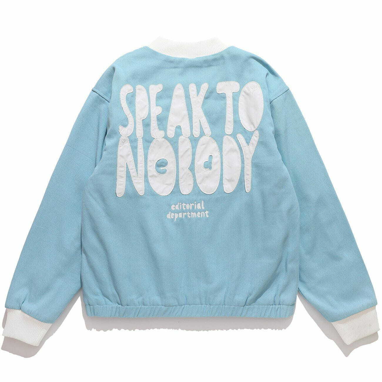 Y2K Embroidery Letter Jacket - Retro 90s Grunge Outfit for Summer Parties & Clubbing