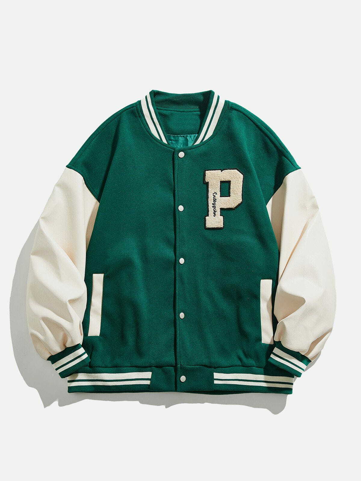 Y2K Embroidery Letters Varsity Jacket - Retro 90s Grunge Outfit for Summer Parties