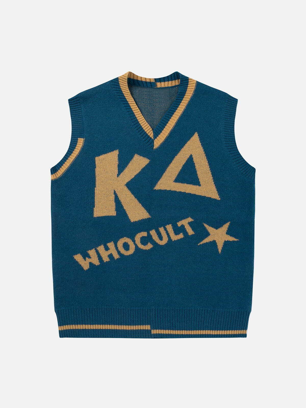 Y2K Embroidery Sweater Vest - Retro 90s Grunge Outfit for Summer Parties & Casual Looks