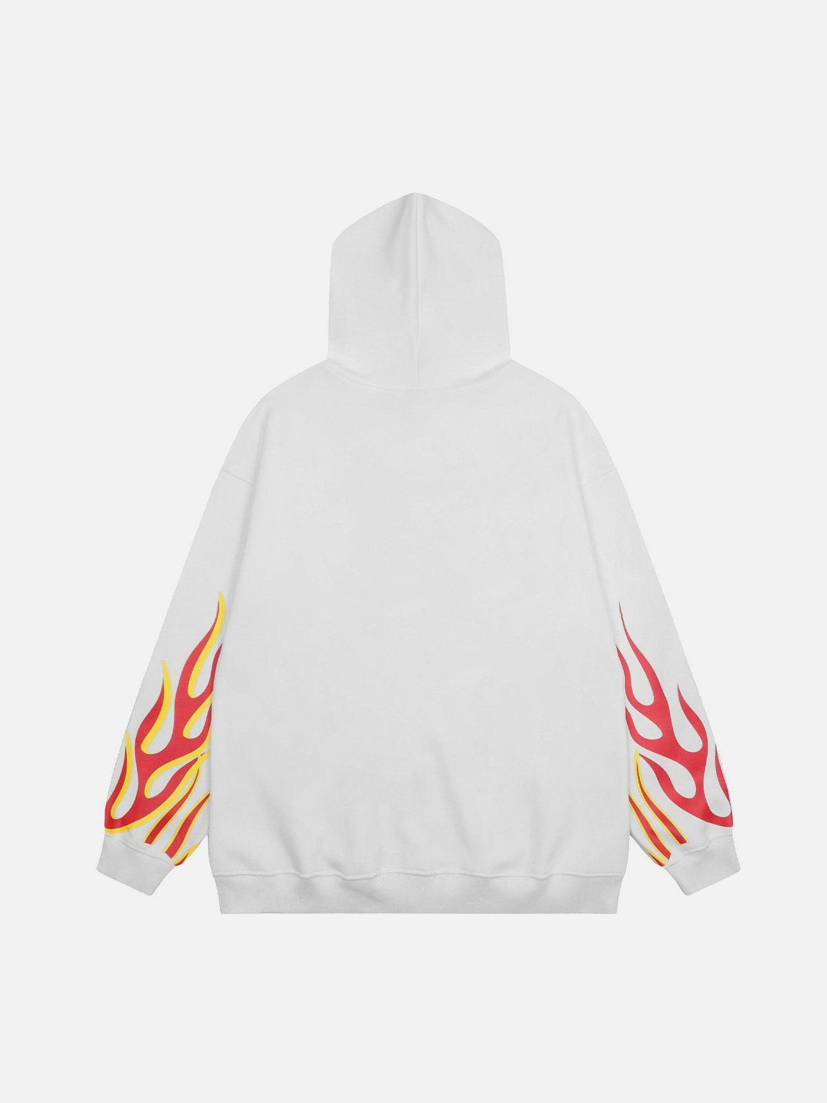 Y2K Flame Letter Print Zip Hoodie - Retro Grunge Style for Summer Parties & Outfits